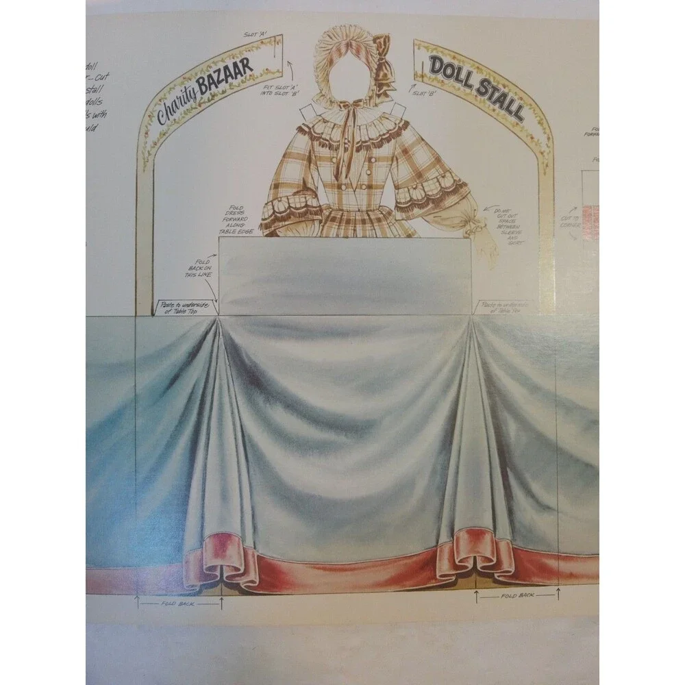Vintage Old Fashioned Cut Out  Paper Dolls Book